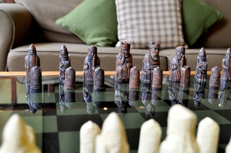 Unwind with a game of chess in our Gunpowder Lounge