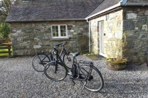 E-bikes are available to hire from Reception at Melfort Village