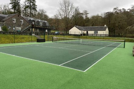 The Tennis Court at Melfort Village Holiday Resort near Oban, Scotland