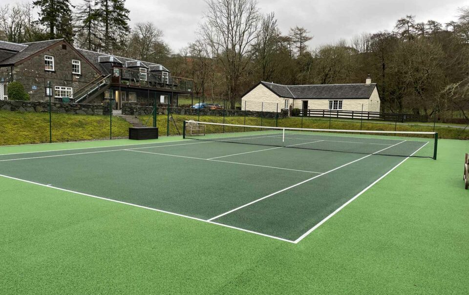 The Tennis Court at Melfort Village Holiday Resort near Oban, Scotland