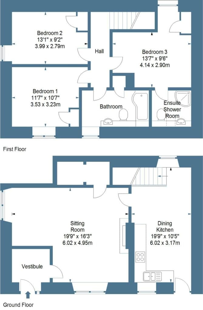 Farm Cottage 2 Floorplan