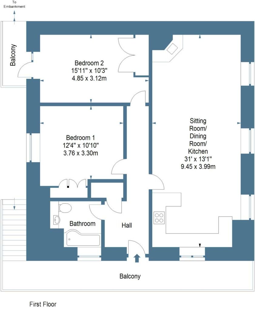 Upper Cooperage Self Catering Cottage near Oban floor plan